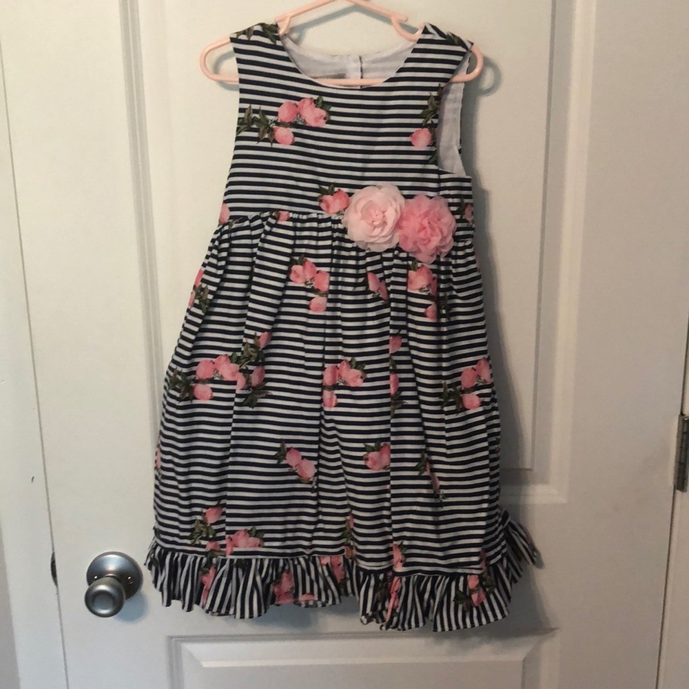 Pippa& Julie 6x navy stripe floral dress